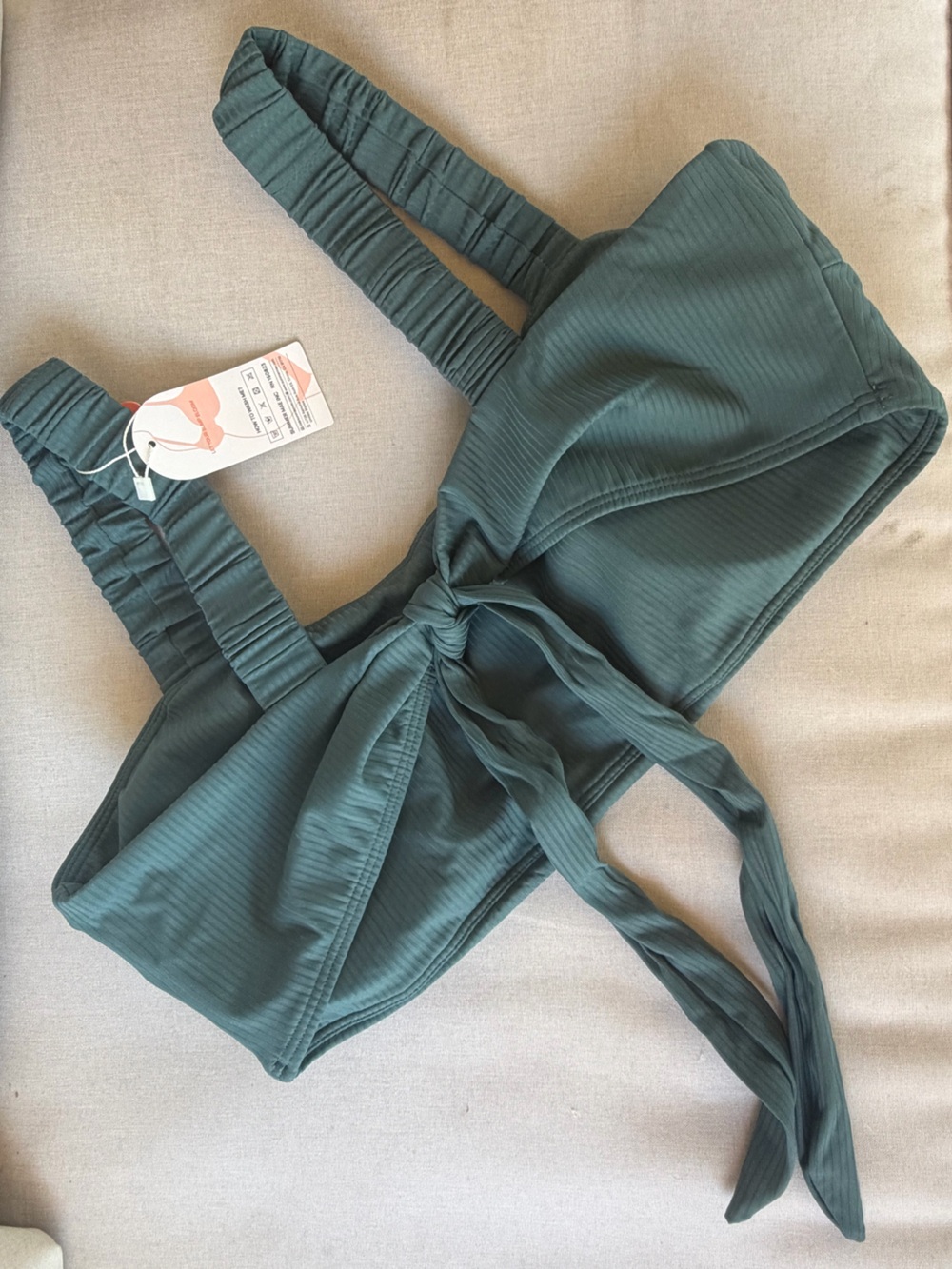 Maternity Ribbed Tank Bikini Set - Slate Green - Picture 4 of 5